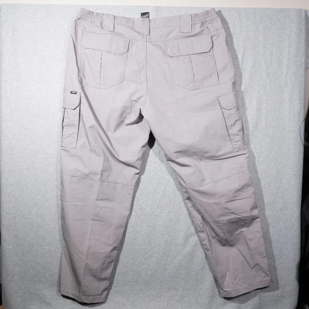 CQR Cargo Pants Mens 44W 32L Gray Tactical Ripstop Work Outdoor Multi-Pocket